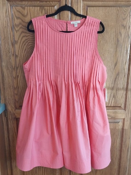 Free Assembly Dresses & Skirts - Free Assembly NWT Women's Sleeveless Pleated Mini Dress Size X-Large Pink Melon